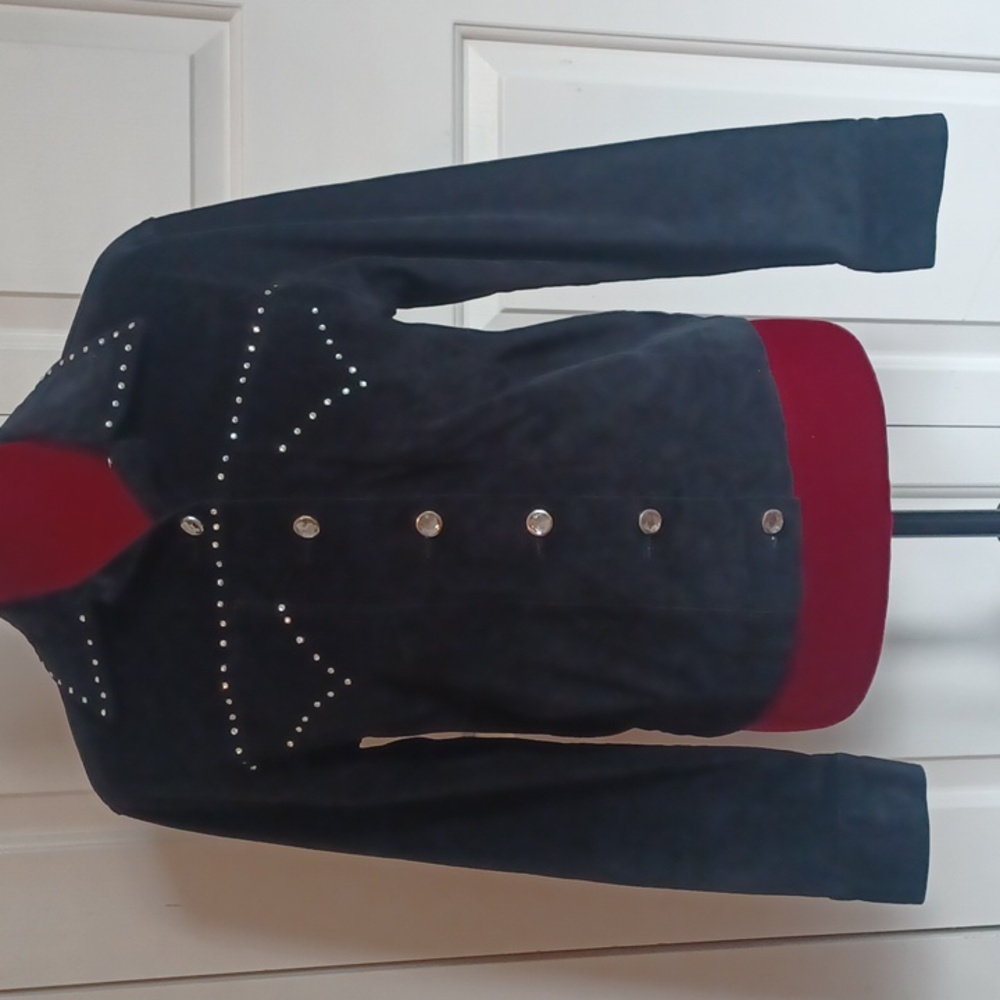 Birch Hill Black Western Long Sleeve Button Up w/ Faux Rhinestones - Size M